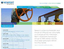 Tablet Screenshot of newport-exploration.com